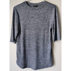 Banana Republic Women's Marled Sweater Half Sleeve  Round Hem Gray Size‎ M